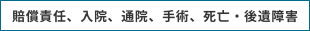 賠償責任、入院、通院、手術、死亡・後遺障害